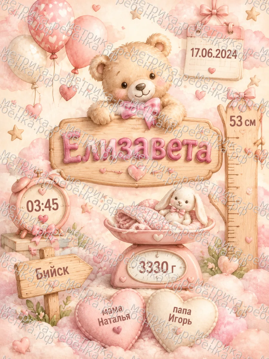 Метрики для имени Елизавета