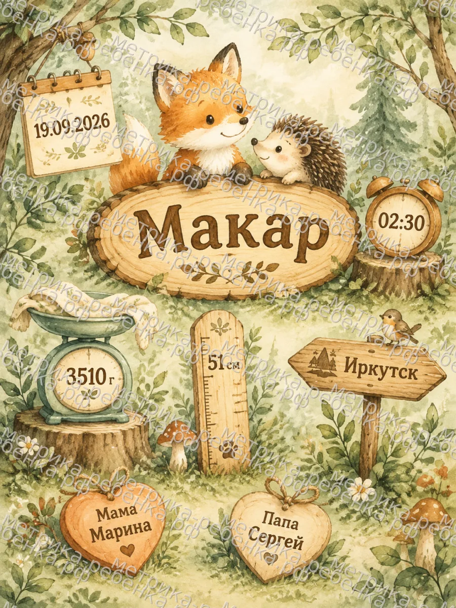 Метрики для имени Макар