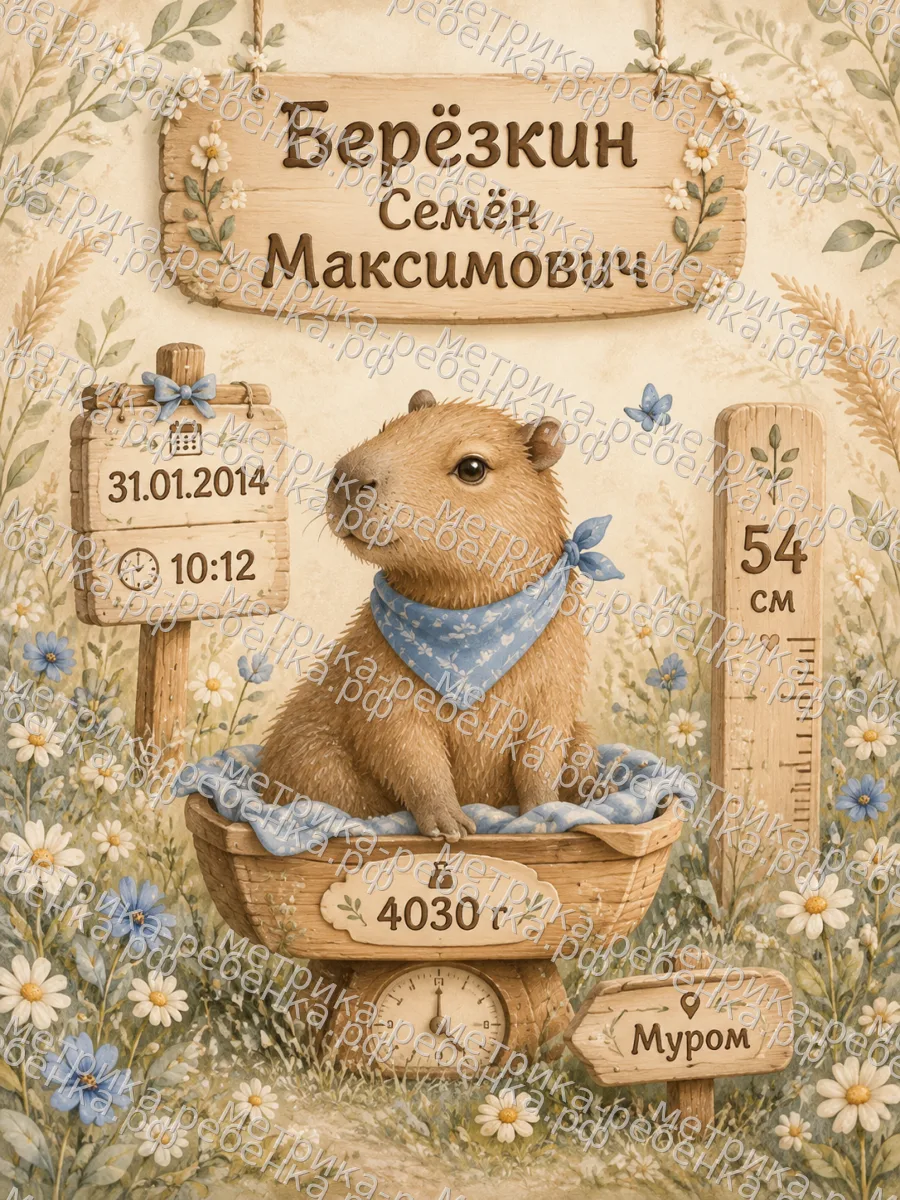Метрика Берёзкин Семён Максимович