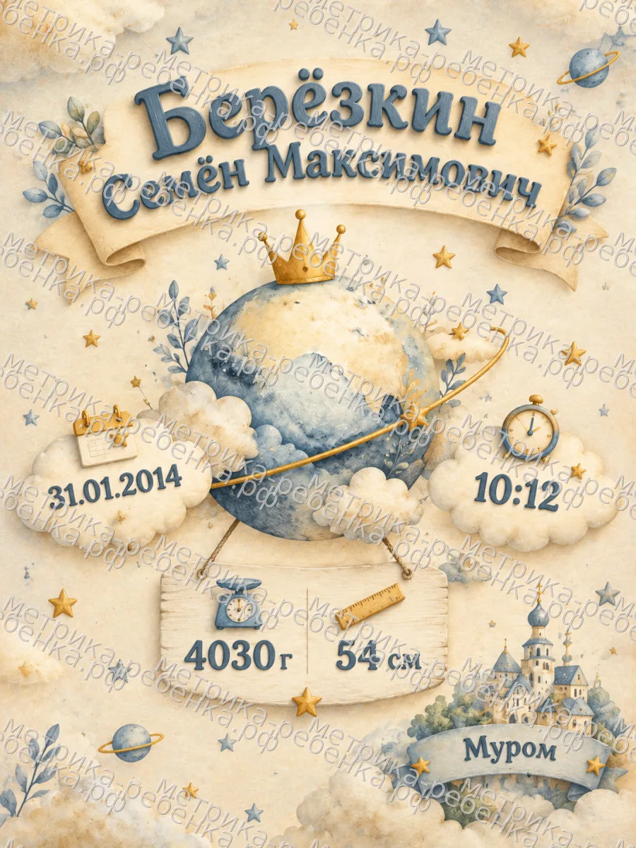 Метрика Берёзкин Семён Максимович