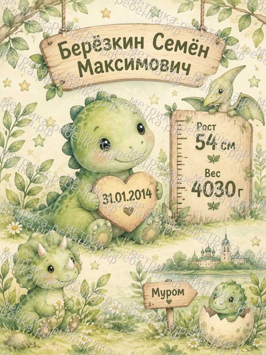 Метрика Берёзкин Семён Максимович