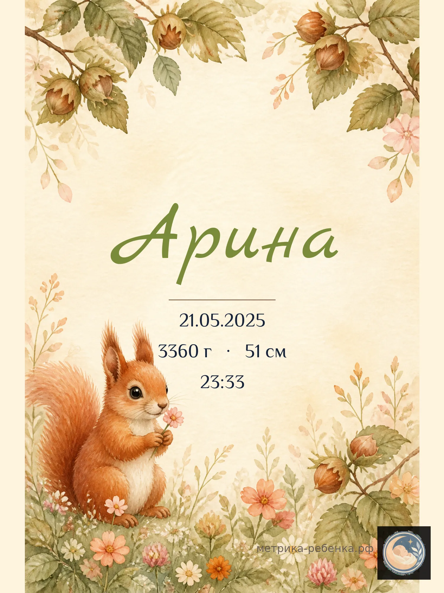 Метрика Арина