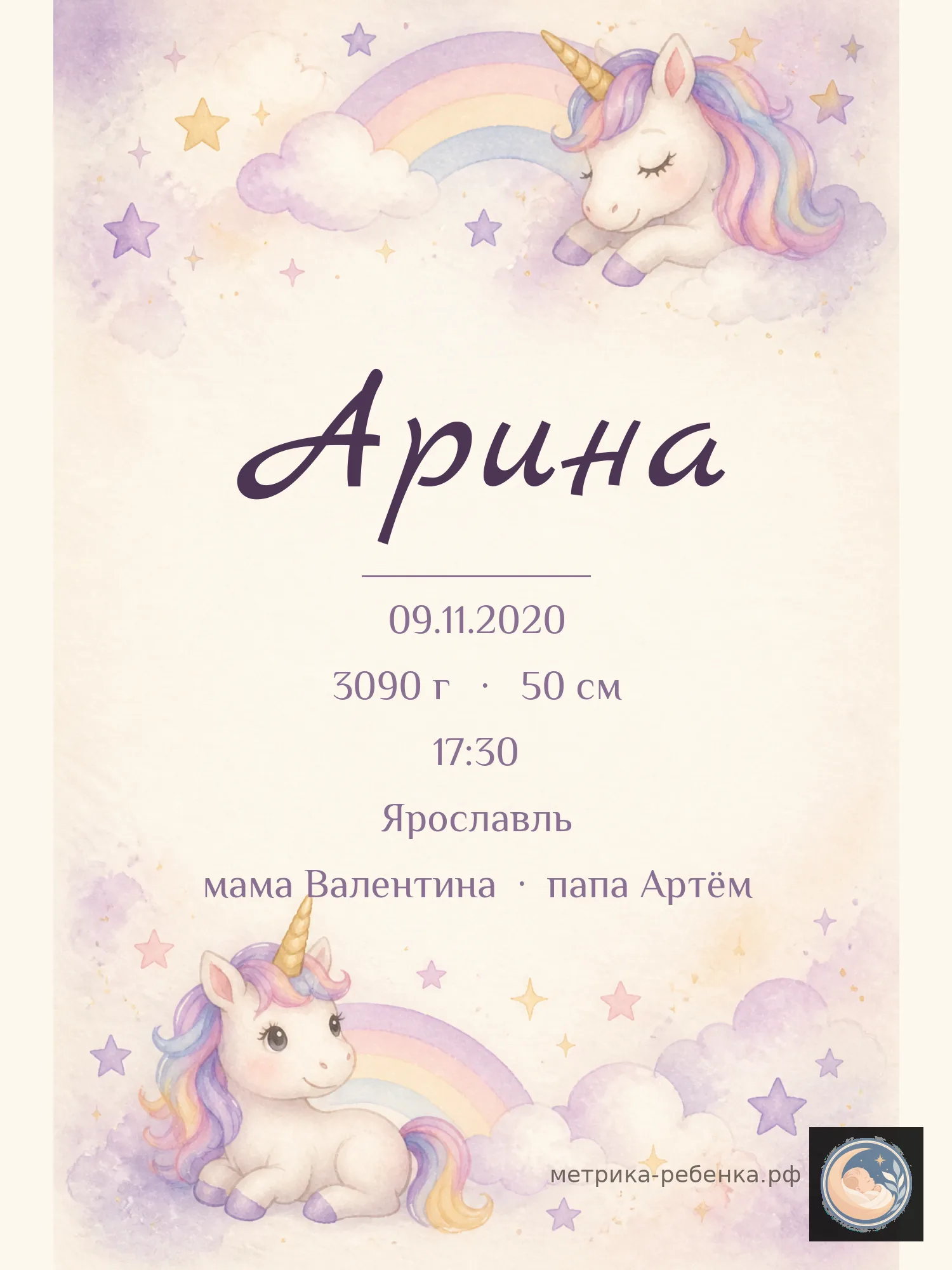 Метрика Арина