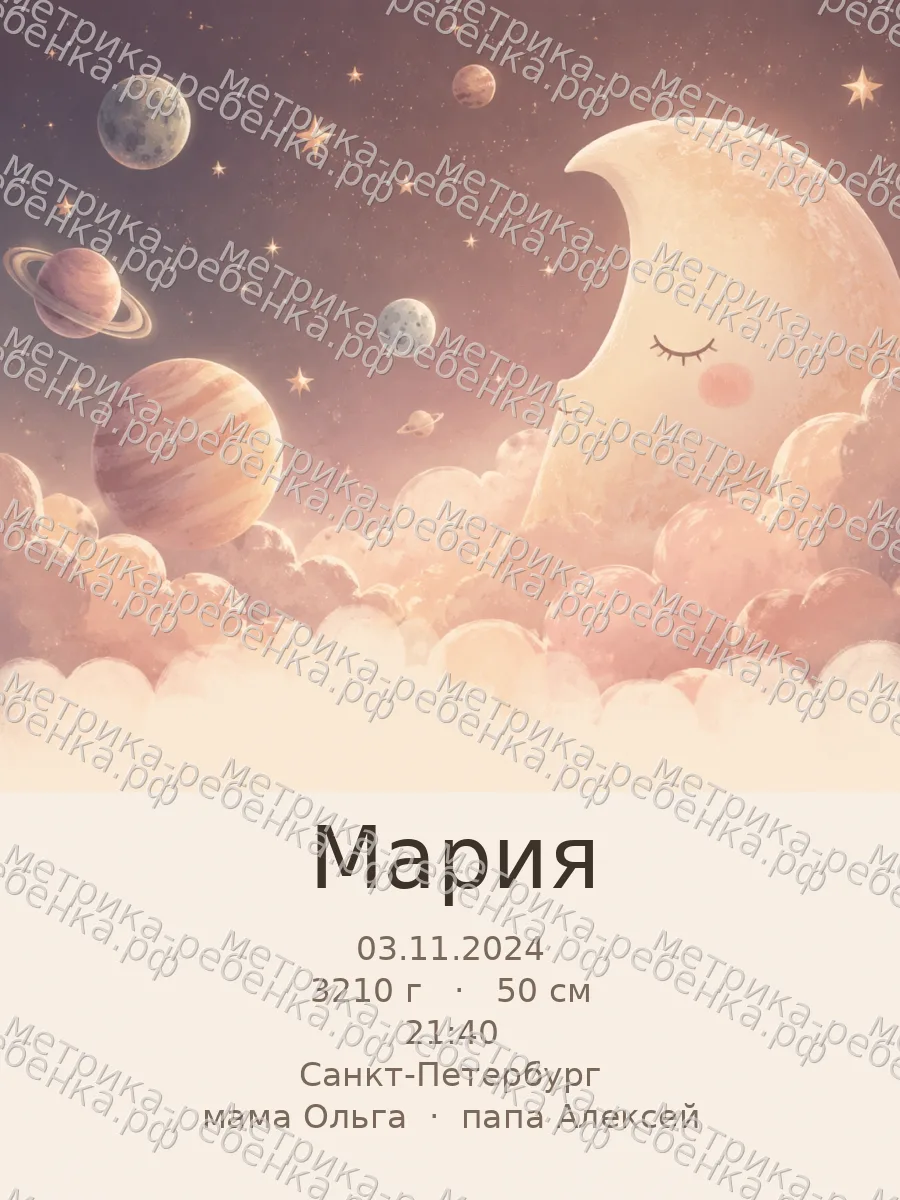 Метрика Мария