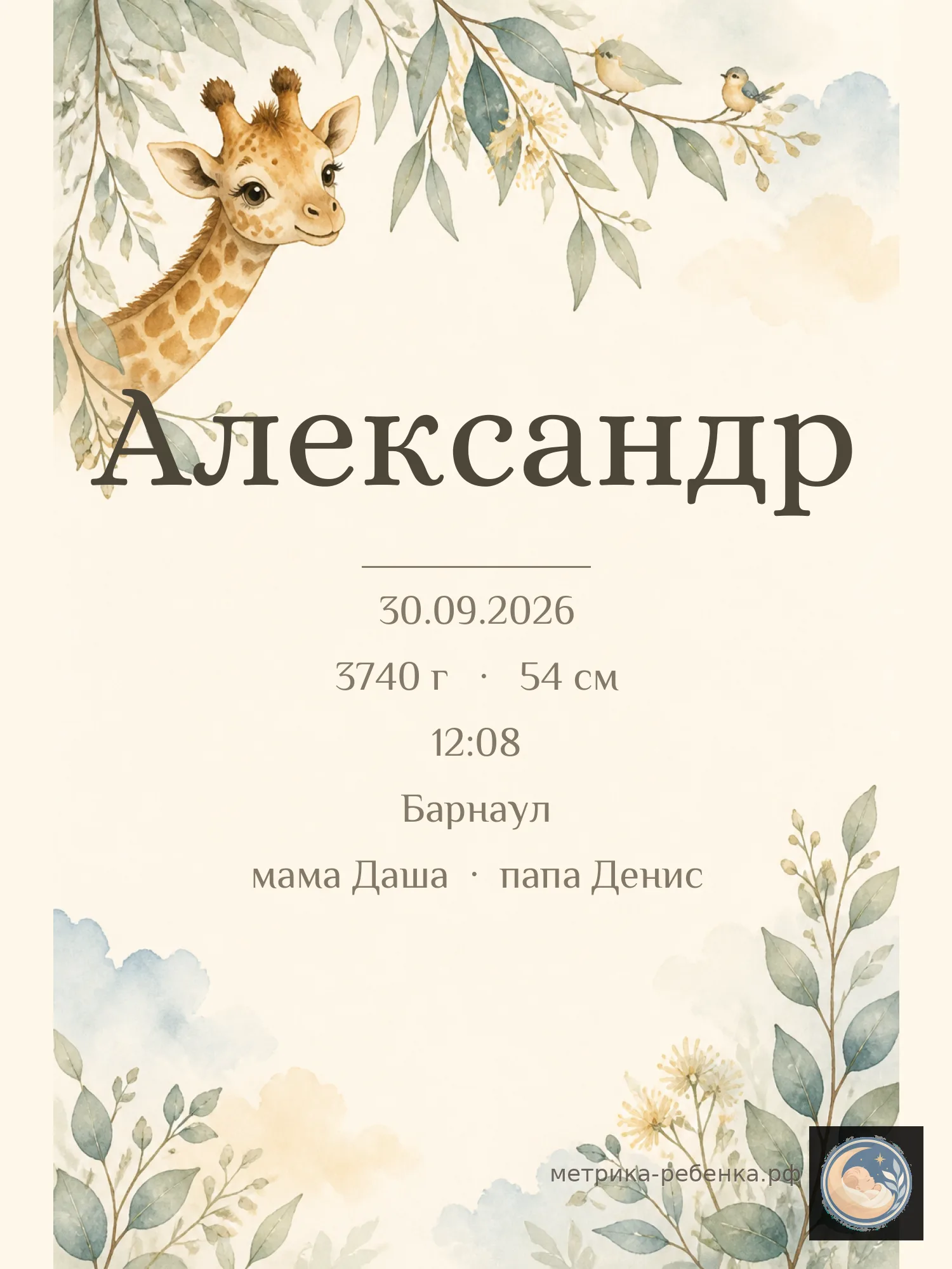 Метрика Александр