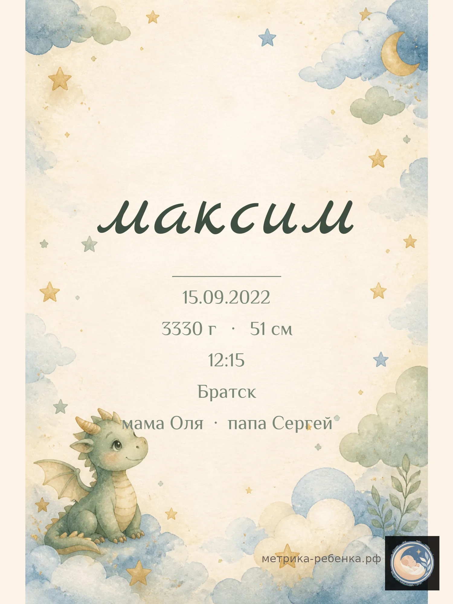 Метрика Максим