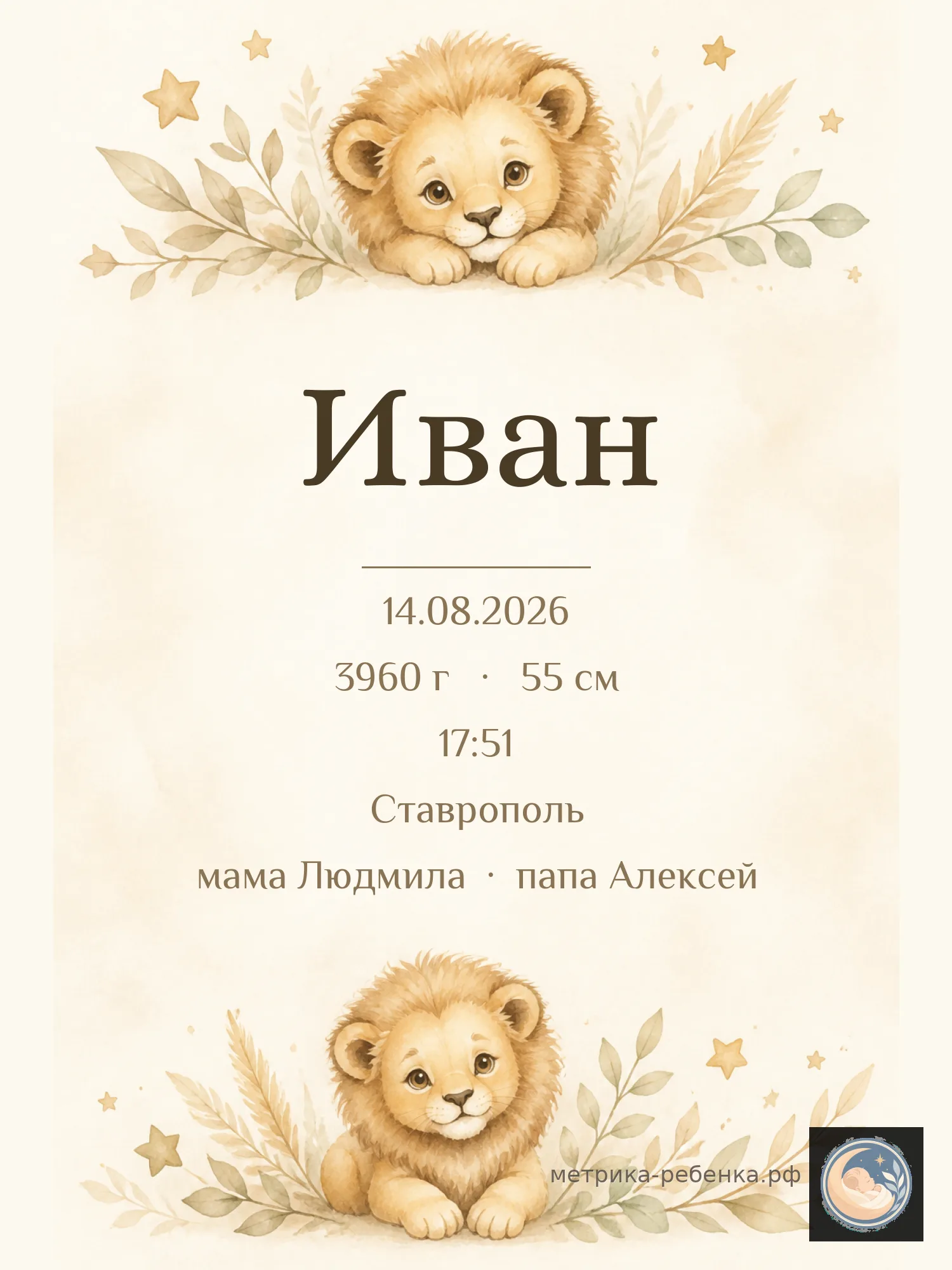 Метрика Иван