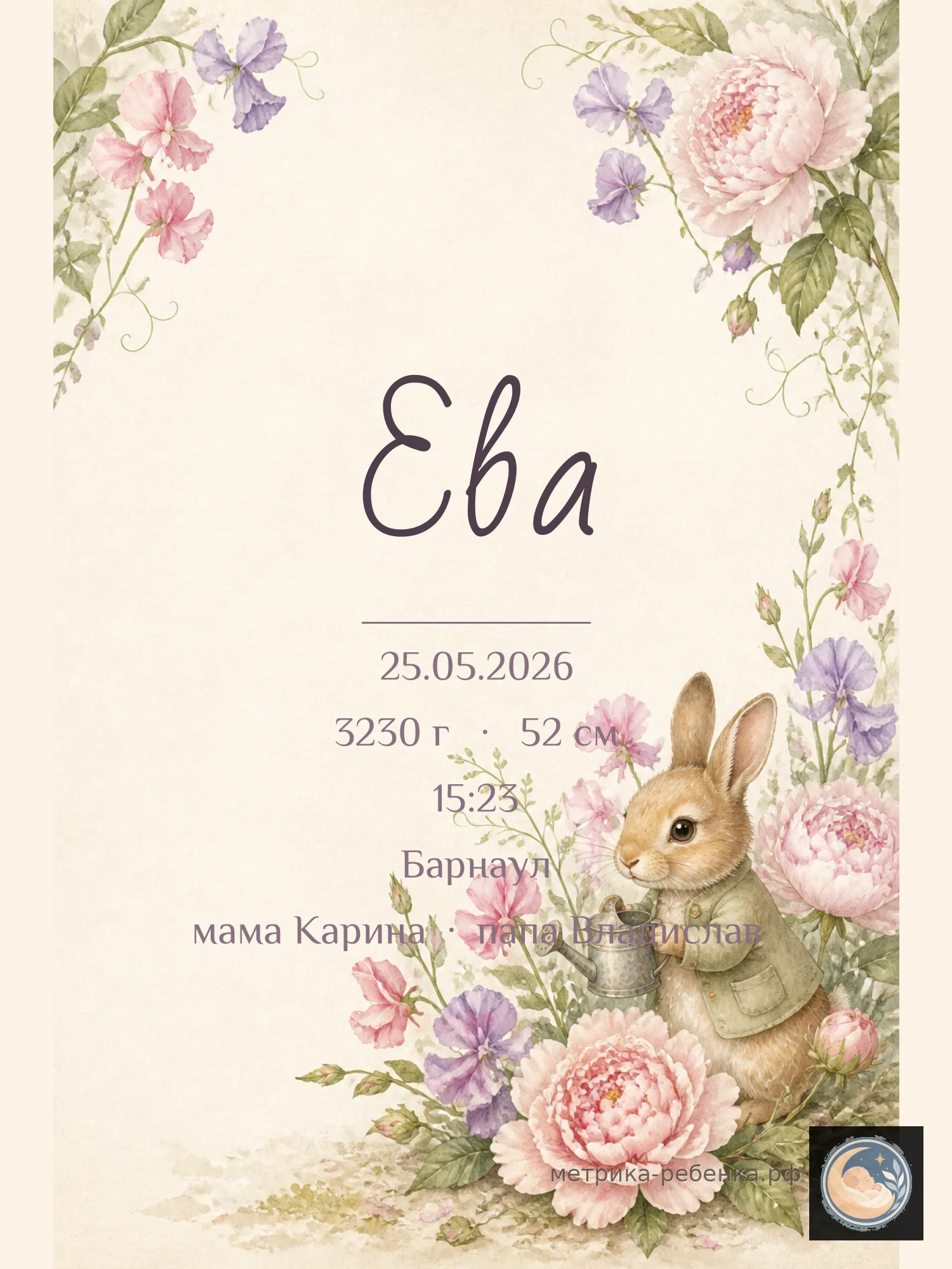 Метрика Ева