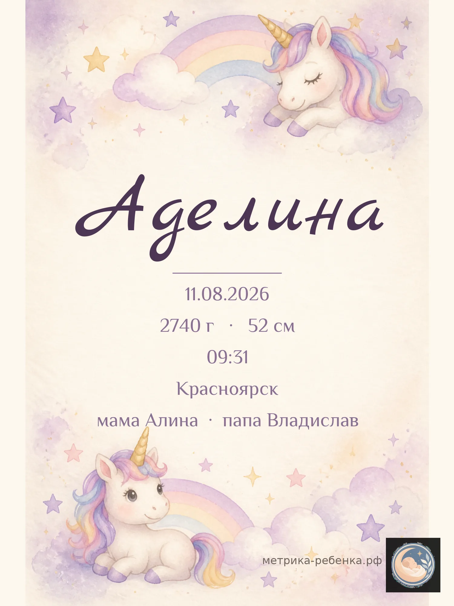 Метрика Аделина