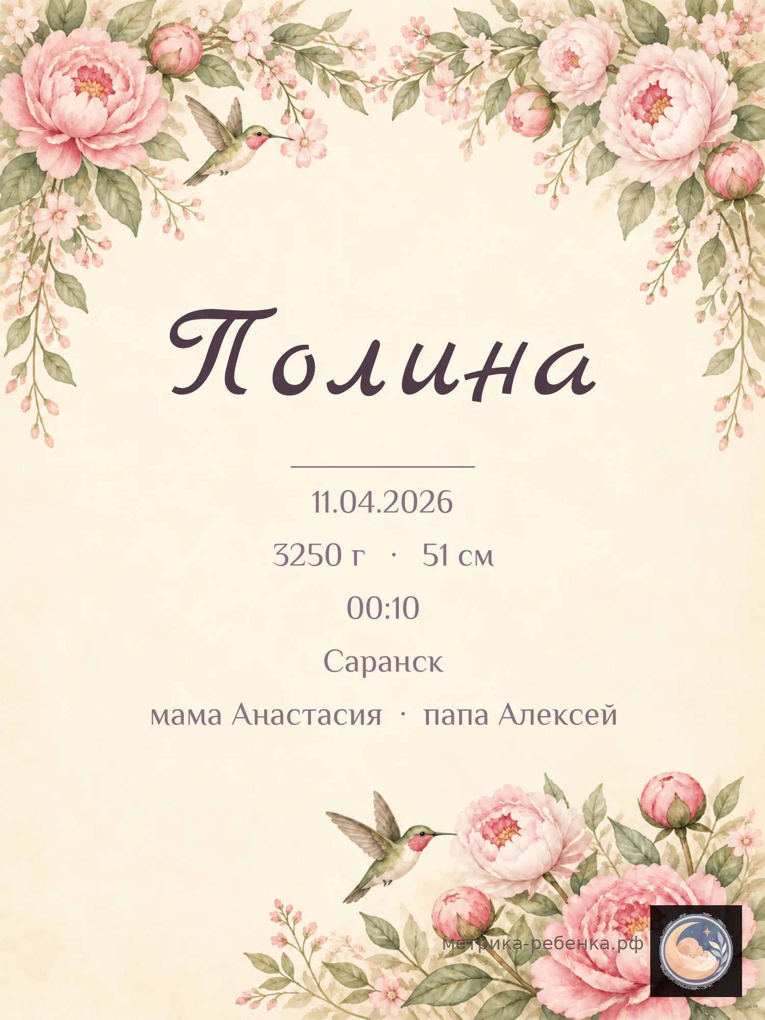 Метрика Полина