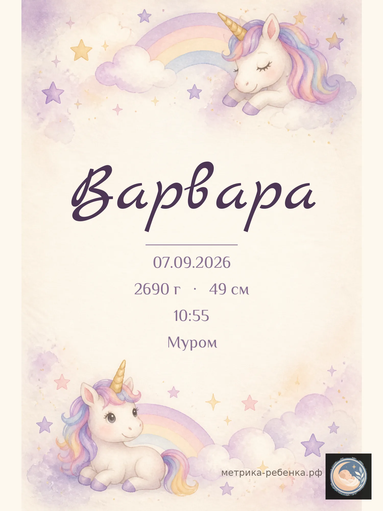 Метрика Варвара