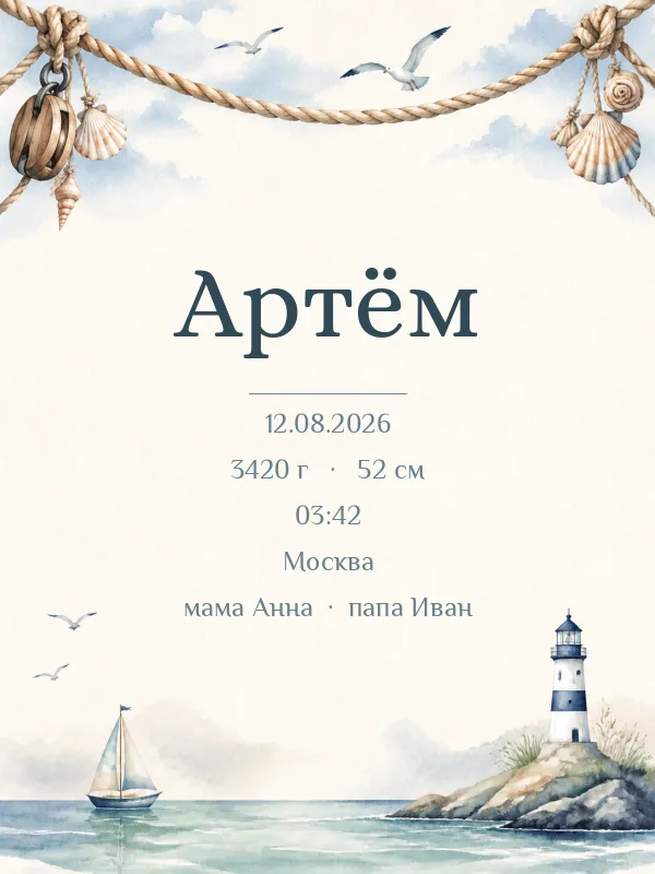 Метрика «Моряк» — пример